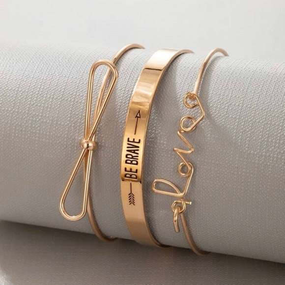 3pcs Knot Detail Bangle (brand new) - Picture 2 of 3